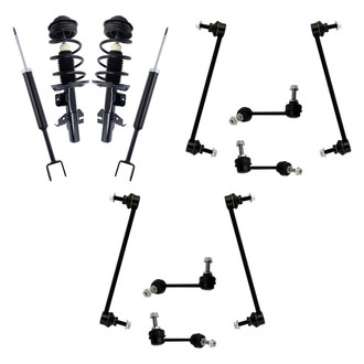 TRQ® - Front and Rear Complete Strut Assemblies and Stabilizer Bar Link Kit