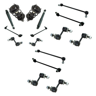 TRQ® - Front and Rear Complete Strut Assemblies and Stabilizer Bar Link Kit