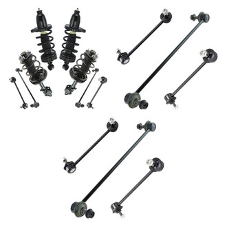 TRQ® - Front and Rear Shock Absorbers and Stabilizer Bar Link Kit