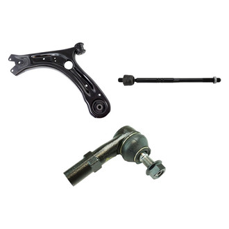 TRQ® - Front Driver Side Lower Control Arm and Tie Rod End Kit