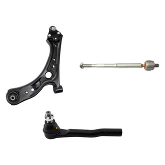 TRQ® - Front Driver Side Lower Control Arm with Ball Joint and Tie Rod End Kit