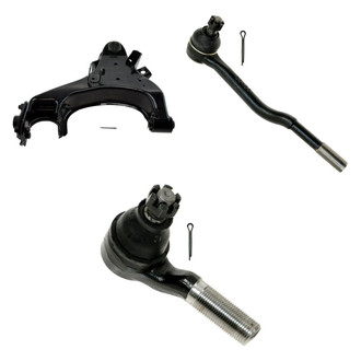 TRQ® - Front Driver Side Lower Control Arm with Ball Joint and Tie Rod End Kit