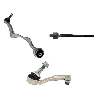 TRQ® - Front Driver Side Lower Control Arm with Ball Joint and Tie Rod End Kit