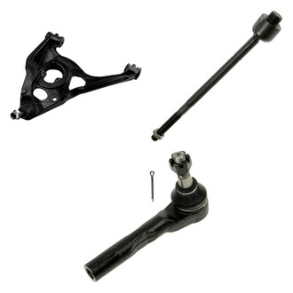 TRQ® - Front Driver Side Lower Control Arm with Ball Joint and Tie Rod End Kit