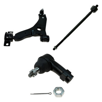 TRQ® - Front Driver Side Lower Control Arm with Ball Joint and Tie Rod End Kit