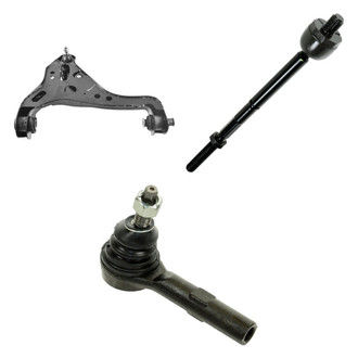 TRQ® - Front Driver Side Lower Control Arm with Ball Joint and Tie Rod End Kit