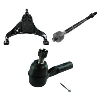 TRQ® - Front Driver Side Lower Control Arm with Ball Joint and Tie Rod End Kit