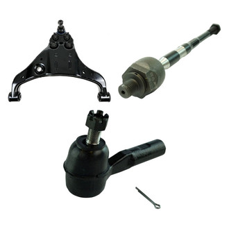 TRQ® - Front Driver Side Lower Control Arm with Ball Joint and Tie Rod End Kit