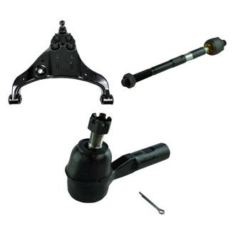 TRQ® - Front Driver Side Lower Control Arm with Ball Joint and Tie Rod End Kit