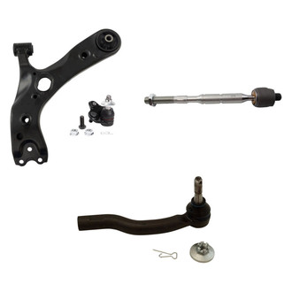 TRQ® - Front Driver Side Lower Control Arm and Tie Rod End Kit