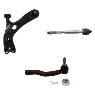 TRQ® - Front Driver Side Lower Control Arm and Tie Rod End Kit