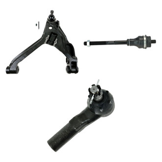 TRQ® - Front Driver Side Lower Control Arm with Ball Joint and Tie Rod End Kit