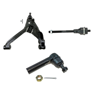 TRQ® - Front Driver Side Lower Control Arm with Ball Joint and Tie Rod End Kit
