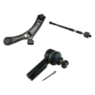 TRQ® - Front Driver Side Lower Control Arm with Ball Joint and Tie Rod End Kit