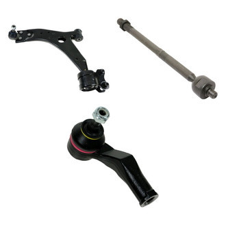 TRQ® - Front Driver Side Lower Control Arm with Ball Joint and Tie Rod End Kit
