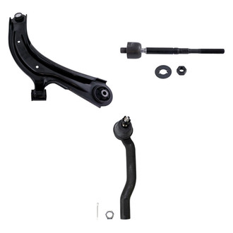 TRQ® - Front Driver Side Lower Control Arm with Ball Joint and Tie Rod End Kit