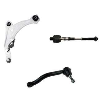 TRQ® - Front Driver Side Lower Control Arm with Ball Joint and Tie Rod End Kit
