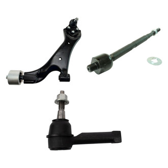 TRQ® - Front Driver Side Lower Control Arm with Ball Joint and Tie Rod End Kit