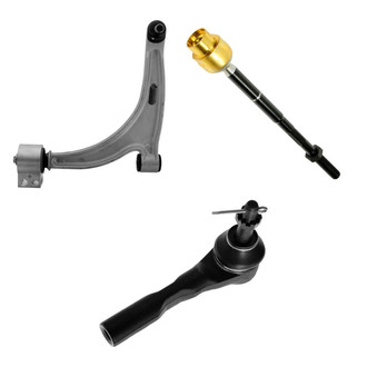 TRQ® - Front Driver Side Lower Control Arm with Ball Joint and Tie Rod End Kit