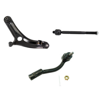 TRQ® - Front Driver Side Lower Control Arm with Ball Joint and Tie Rod End Kit