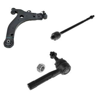 TRQ® - Front Driver Side Lower Control Arm with Ball Joint and Tie Rod End Kit