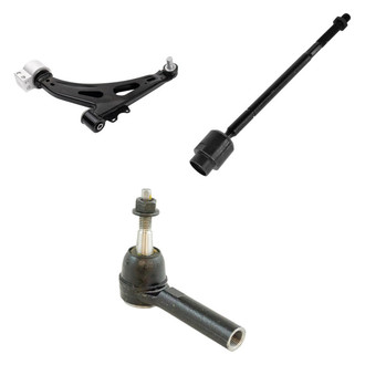 TRQ® - Front Driver Side Lower Control Arm with Ball Joint and Tie Rod End Kit