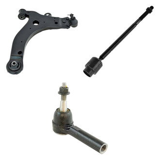 TRQ® - Front Driver Side Lower Control Arm with Ball Joint and Tie Rod End Kit