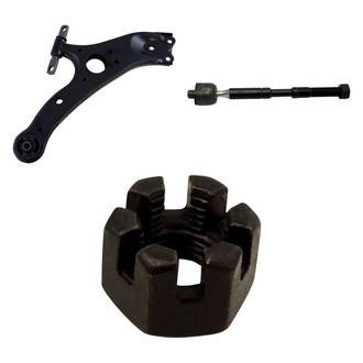 TRQ® - Front Driver Side Lower Control Arm and Tie Rod End Kit