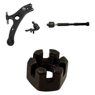 TRQ® - Front Driver Side Lower Control Arm with Ball Joint and Tie Rod End Kit