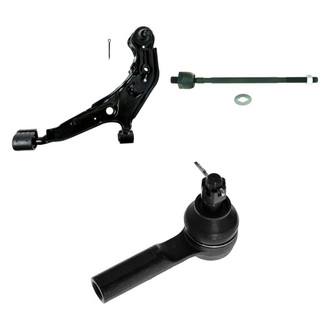 TRQ® - Front Driver Side Lower Control Arm with Ball Joint and Tie Rod End Kit