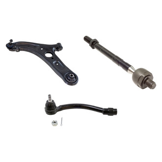 TRQ® - Front Driver Side Lower Control Arm with Ball Joint and Tie Rod End Kit