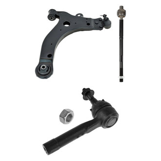 TRQ® - Front Driver Side Lower Control Arm with Ball Joint and Tie Rod End Kit
