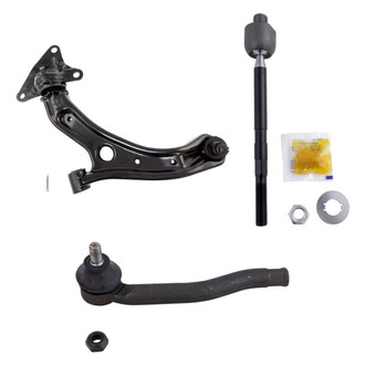 TRQ® - Front Driver Side Lower Control Arm with Ball Joint and Tie Rod End Kit