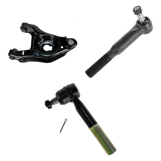 TRQ® - Front Driver Side Lower Control Arm with Ball Joint and Tie Rod End Kit