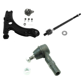TRQ® - Front Driver Side Lower Control Arm and Tie Rod End Kit