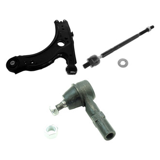 TRQ® - Front Driver Side Lower Control Arm and Tie Rod End Kit
