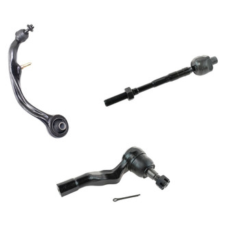 TRQ® - Front Driver Side Lower Control Arm with Ball Joint and Tie Rod End Kit