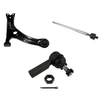 TRQ® - Front Driver Side Lower Control Arm and Tie Rod End Kit