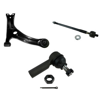 TRQ® - Front Driver Side Lower Control Arm and Tie Rod End Kit