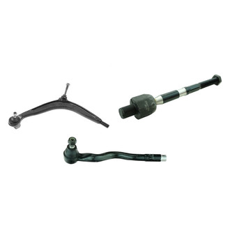 TRQ® - Front Driver Side Lower Control Arm with Ball Joint and Tie Rod End Kit