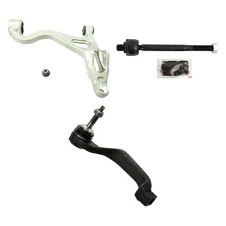 TRQ® - Front Driver Side Lower Control Arm and Tie Rod End Kit