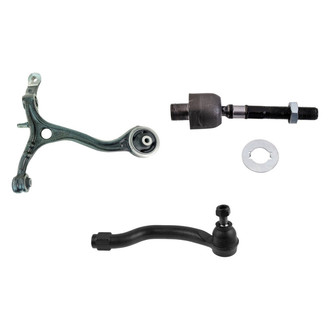 TRQ® - Front Driver Side Lower Control Arm and Tie Rod End Kit
