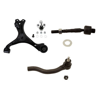 TRQ® - Front Driver Side Lower Control Arm and Tie Rod End Kit