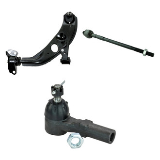 TRQ® - Front Driver Side Lower Control Arm with Ball Joint and Tie Rod End Kit