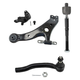 TRQ® - Front Driver Side Lower Control Arm and Tie Rod End Kit