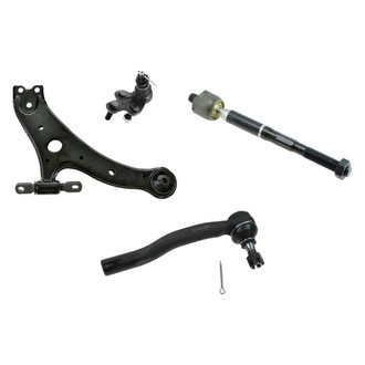 TRQ® - Front Driver Side Lower Control Arm with Ball Joint and Tie Rod End Kit