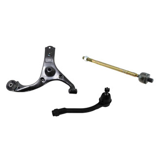 TRQ® - Front Driver Side Lower Control Arm and Tie Rod End Kit