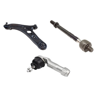 TRQ® - Front Driver Side Lower Control Arm with Ball Joint and Tie Rod End Kit