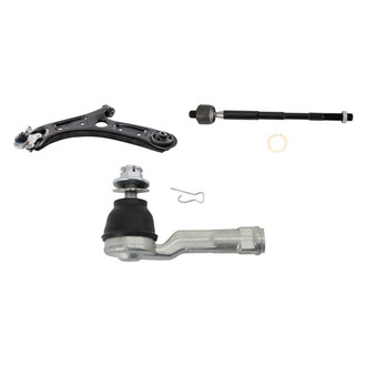 TRQ® - Front Driver Side Lower Control Arm with Ball Joint and Tie Rod End Kit
