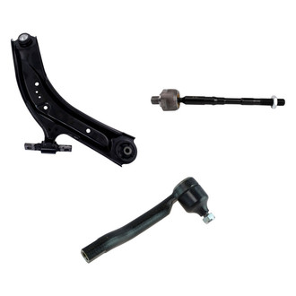 TRQ® - Front Driver Side Lower Control Arm with Ball Joint and Tie Rod End Kit